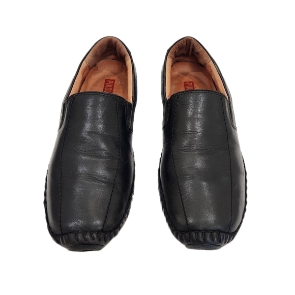 LEATHER PIKOLINOS Jerze Black Slip-on Loafers, Men's EU42 US 9 - Picture 3 of 11